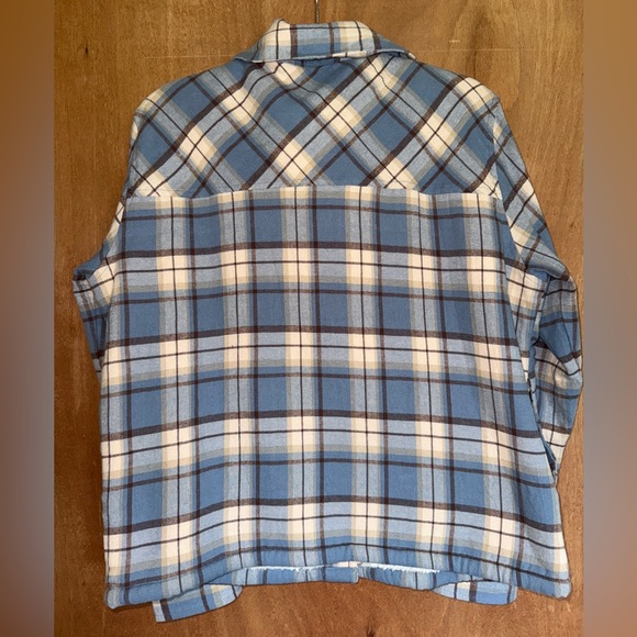 Lucky Brand Blue and Cream Plaid Jacket - Picture 2 of 3